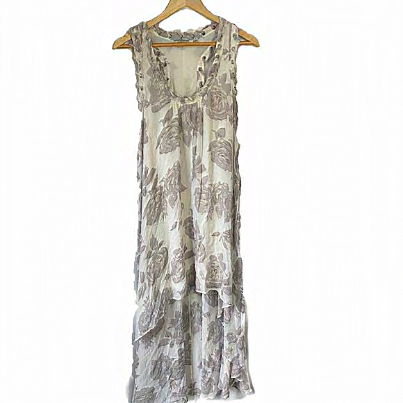 Guess- High/Low floral dress on grey and white. Size‎ medium - Picture 1 of 6